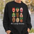 All I Want For Christmas Humor Ugly Christmas Pajamas Sweatshirt Gifts for Him