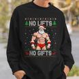 Workout Gym Christmas Ugly Sweater Bodybuilding Santa Xmas Sweatshirt Gifts for Him