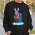 うさぎ スノーボーダー スノーボード スポーツ スウェットシャツ 彼への贈り物