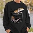 かわいいヒョウゲッコ トカゲ爬虫類 ヒョウ ヤモリのお父さん用 長袖tシャツ スウェットシャツ 彼への贈り物