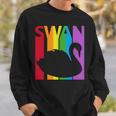 かわいいレインボースワンの鳥が好きな人 長袖tシャツ スウェットシャツ 彼への贈り物