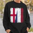 イングランド オランダ ハーフフラッグ イングリッシュ オランダ遺産 長袖tシャツ スウェットシャツ 彼への贈り物