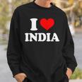 インド I Heart India I Love India スウェットシャツ 彼への贈り物