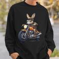 イースターデー バイク バニー ウサギ ヴィンテージ オートバイ 男の子 スウェットシャツ 彼への贈り物