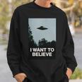 エイリアンufoアパレル「I Want To Believe」 長袖tシャツ スウェットシャツ 彼への贈り物