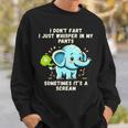 エレファントおならしないよ時々ズボンの中でささやくだけ 長袖tシャツ スウェットシャツ 彼への贈り物