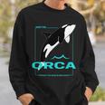 クジラと海を守るシャチ レトロなシャチのデザイン スウェットシャツ 彼への贈り物