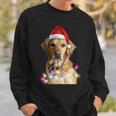クリスマス ゴールデンレトリバー クリスマス ドッグツリー サンタハット リトリーバー 長袖tシャツ スウェットシャツ 彼への贈り物