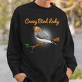 クレイジーバードレディキンカチョウ鳥類学 スウェットシャツ 彼への贈り物