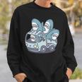 サメがたくさんトラックに 長袖tシャツ スウェットシャツ 彼への贈り物