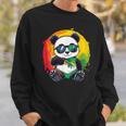 サングラス付きパンダ ラスタカラー スウェットシャツ 彼への贈り物