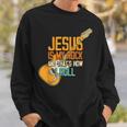 ジーザス・イズ・マイ・ロック・アンド・ザット・イズ・ハウ・アイ・ロール クリスチャン スウェットシャツ 彼への贈り物