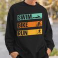 スイム・バイク・ラン トライアスロン選手 アスリート スポーツ トライアスロン スウェットシャツ 彼への贈り物