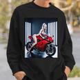 セクシーガールグラフィックtシャツ セクシーなブロンドガール&レッドストリートバイク スウェットシャツ 彼への贈り物