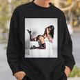 セクシーガールグラフィックtシャツ マスクのセクシーなファッションモデル スウェットシャツ 彼への贈り物