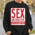 セックスインストラクター、バチェラーパーティー、面白いバチェラーパーティーのアイデア スウェットシャツ 彼への贈り物