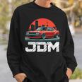 ディストレス Jdm レジェンド ドリフト レース レッドカー 東京スカイライン ギフト 長袖tシャツ スウェットシャツ 彼への贈り物