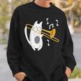 トロンボーン奏者 猫 トロンボーン奏者 音楽好き スウェットシャツ 彼への贈り物