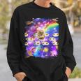 トーストスペース 猫 パンローフキャット レインボーギャラクシー スウェットシャツ 彼への贈り物