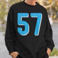 ナンバー 57 スポーツブルーナンバー スウェットシャツ 彼への贈り物