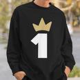 ナンバーワン 王冠 1年 1周年 スウェットシャツ 彼への贈り物
