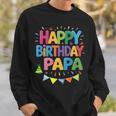 ハッピーバースデーパパはパパの誕生日 長袖tシャツ スウェットシャツ 彼への贈り物
