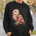 ハート柄の奇抜なパッチワークフクロウ スウェットシャツ 彼への贈り物