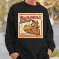 ビンテージ Burgers Biggest In Town ベア ハンバーガー ショップ スウェットシャツ 彼への贈り物