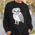 フクロウ愛好家 メンフクロウ かわいい 白い鳥 精神 動物 自然 アート スウェットシャツ 彼への贈り物