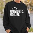ヘッドホン No Music No Life Music Lover スウェットシャツ 彼への贈り物