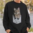 ポケットに入ったノルウェージャンフォレストキャット スウェットシャツ 彼への贈り物