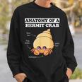 ヤドカリの解剖学 面白い カワイイ ヤドカリ チビ スウェットシャツ 彼への贈り物