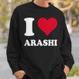 レッドハート I Love Arashi スウェットシャツ 彼への贈り物