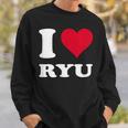 レッドハート I Love Ryu スウェットシャツ 彼への贈り物