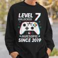 レベル 7 アンロック ビデオゲーム 7歳の誕生日 7歳の男の子 スウェットシャツ 彼への贈り物