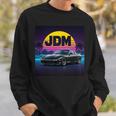 ヴェイパーウェーブ レトロ サンセット Jdm レジェンドカー 日本国内市場 長袖tシャツ スウェットシャツ 彼への贈り物