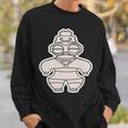 土偶 どぐう【ゆるフレンズ】遮光器土偶 歴史土器 長袖tシャツ スウェットシャツ 彼への贈り物