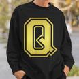 大文字 Q プリントされた明るいスタイルのデザイン。 スウェットシャツ 彼への贈り物