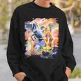 宇宙の銀河猫とユニコーン ペガサス スウェットシャツ 彼への贈り物