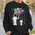 宇宙飛行士 宇宙飛行士 面白い宇宙小人太陽系 天文学 スウェットシャツ 彼への贈り物