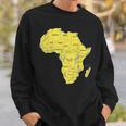 手描きアフリカ地図tシャツ 国名付き スウェットシャツ 彼への贈り物