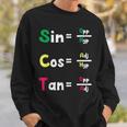 数学教師 三角法oh Cah Toa ジオメトリパロディ スウェットシャツ 彼への贈り物