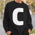 文字c 大文字 アルファベット モノグラム イニシャル スウェットシャツ 彼への贈り物