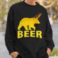 狩猟 ビール スピリット 動物 ティー ベア 鹿 ティー ビール クマ 鹿 スウェットシャツ 彼への贈り物