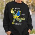 私はウクライナの旗と共に立つ ウクライナを支持する スウェットシャツ 彼への贈り物