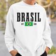 Brasil Est 1500 ブラジル ブラジリアン 国旗 プライド 長袖tシャツ スウェットシャツ 彼への贈り物