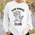 Crocodilelow Runners Club おもしろランニングマスコット 長袖tシャツ スウェットシャツ 彼への贈り物