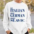 Eat Italian Drive German Marrylavic Quote Car ユーモア スウェットシャツ 彼への贈り物
