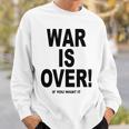 Exclusive War Is Over ご希望の場合限定ブラックプリント 長袖tシャツ スウェットシャツ 彼への贈り物