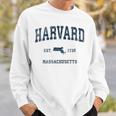 Harvard マサチューセッツ州 ヴィンテージ スポーツ デザイン ネイビー プリント スウェットシャツ 彼への贈り物